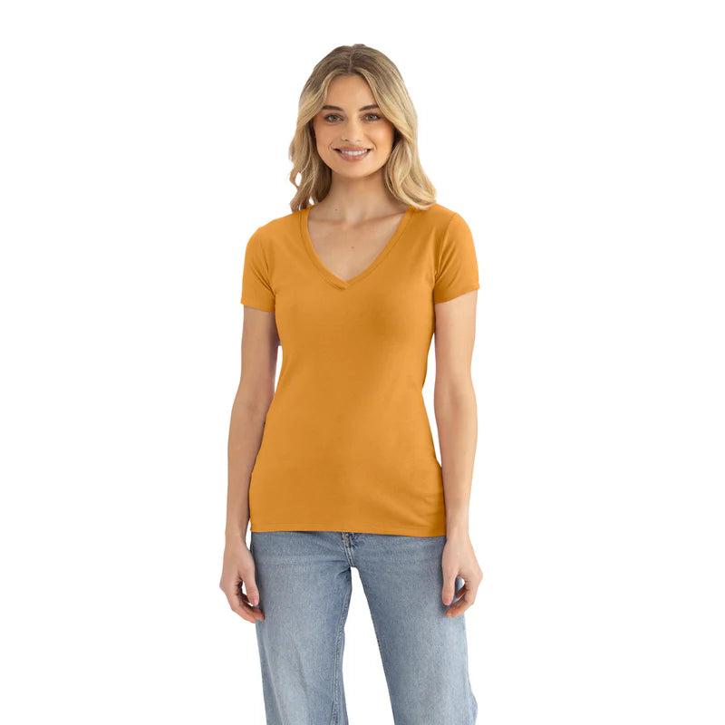 Ladies Frisco V-Neck Antique Gold
