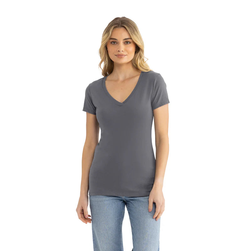 Ladies Frisco V-Neck Warm Grey
