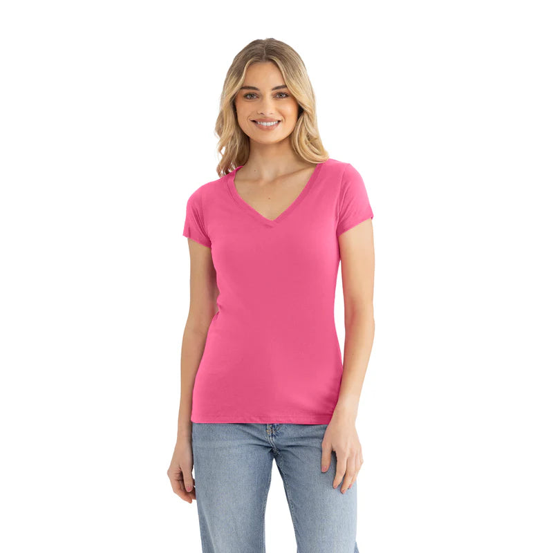 Ladies Makin' the Best V-Neck Hot Pink