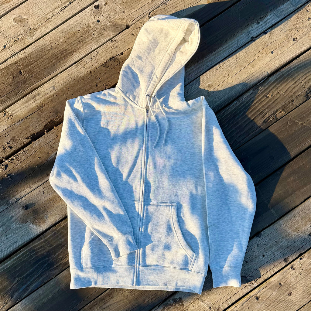 Frisco Western Zip Unisex Hoodie - Oatmeal