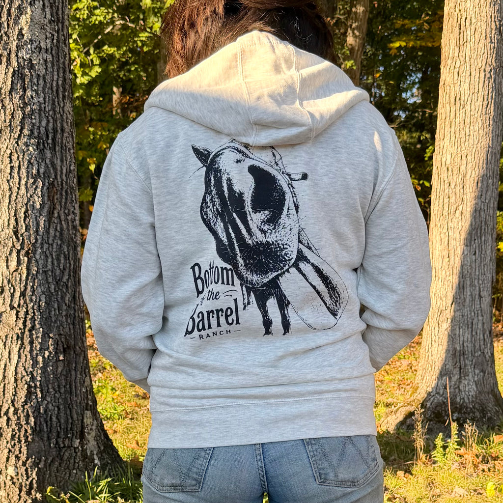 Frisco Western Zip Unisex Hoodie - Oatmeal
