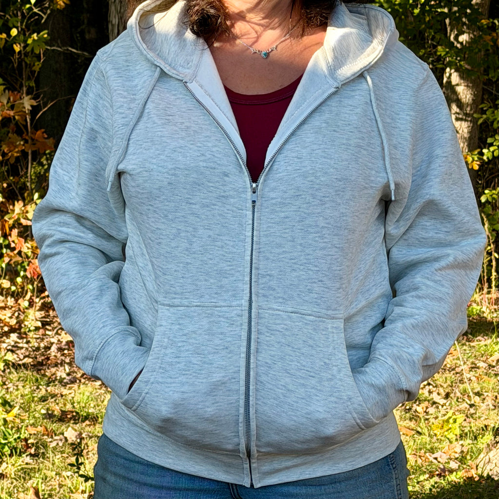 Frisco Western Zip Unisex Hoodie - Oatmeal